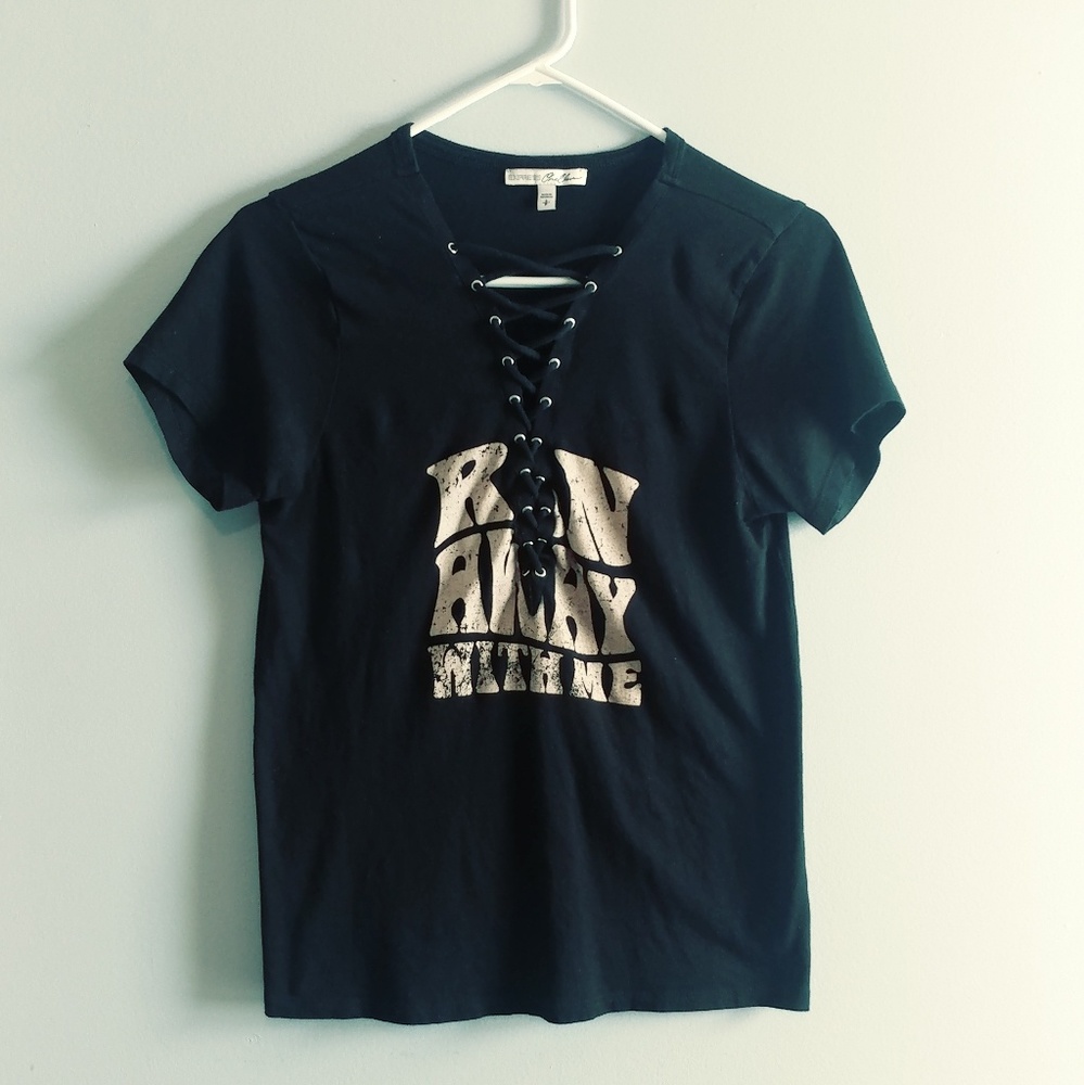 Express One eleven black run away with me shirt